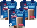 Atkins Creamy Milk Chocolate PLUS Shake, 30g חלבון, 7g סיבים, 2g Net Carb, 1g סוכר, Keto Friendly, Low Carb, High חלבון שתייה, 12 Count