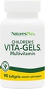 NaturesPlus Children's Vita-Gels Multivitamin, Natural Orange Flavor - 90 Softgels, Pack of 2 - Gluten Free - 180 סה"כ