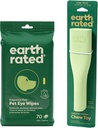 Earth Rated Clean & Calm Bundle - כולל 70 מזון חינם עין Wipes & 1 גדול Enrichment צעצוע