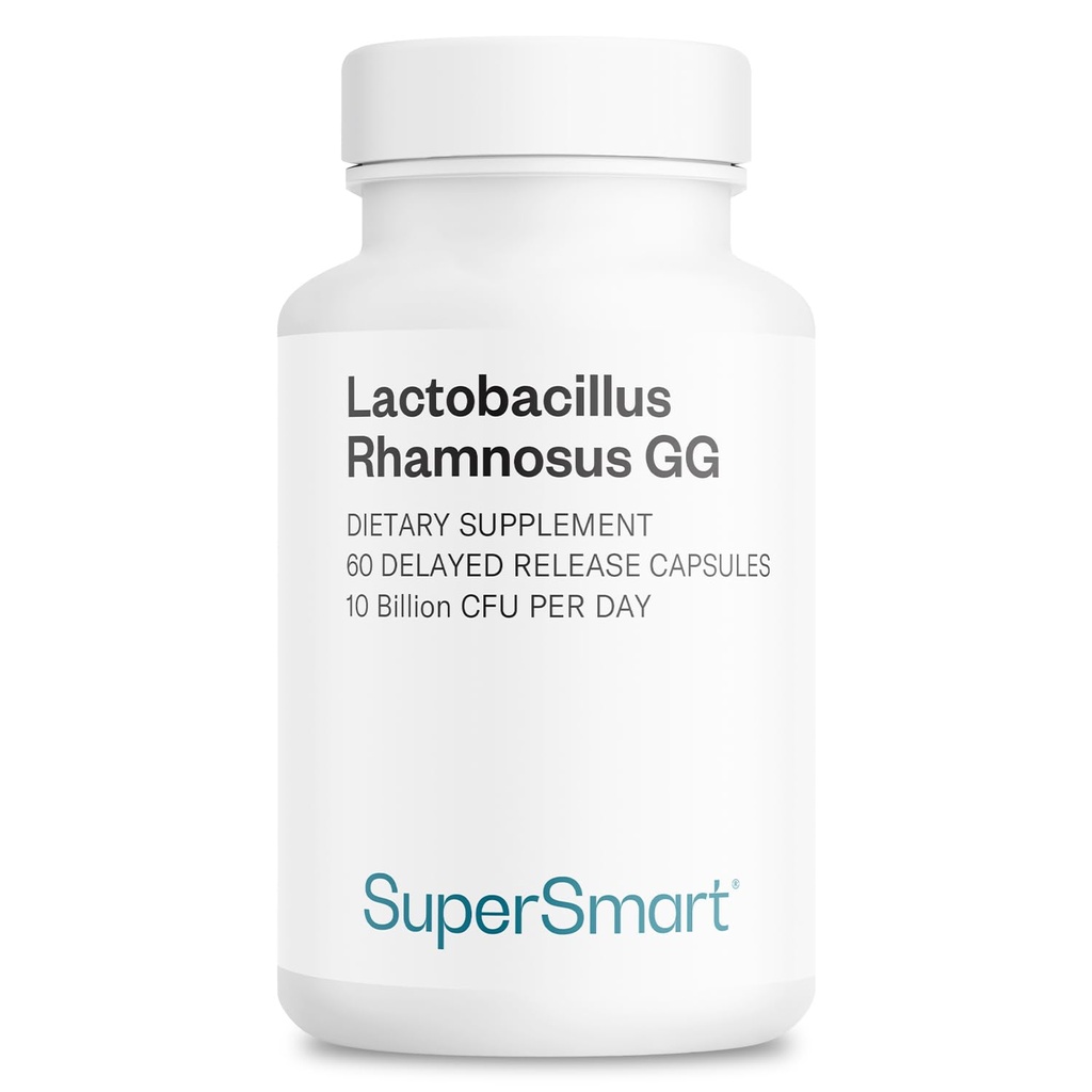 SuperSmart Lactobacillus Rhamnosus GG 10 מיליארד CFU ליום (LG Probiotic with Inulin) - L. Rhamnosus Supplement