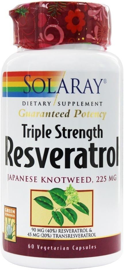 Solaray Triple Power Resveratrol - 225 מ"ג - 60 קפסולות צמחוניות