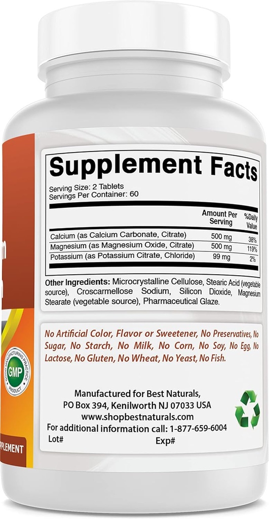 Calcium Magnesium Potassium & Iron 65 מ"ג