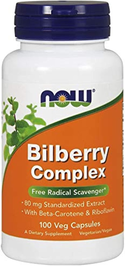 Now Foods Bilberry Comp 80Mg 100 Count