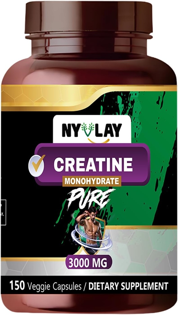 Creatine Monohydrate 3000 MG 150 קפסולות | תוספת כוח טבעי פורמולציה | תמיכה כוח ואנרגיה