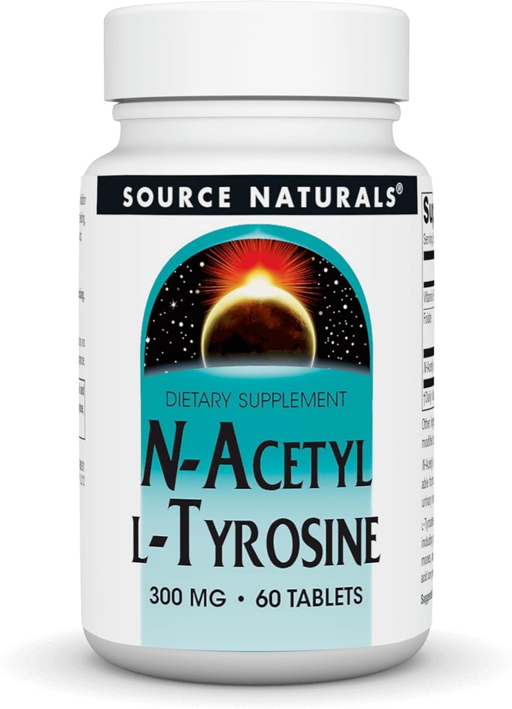 מקור טבעי N-Acetyl L-Tyrosine Dietary תוסף, 300 מ"ג - 60 טבליות