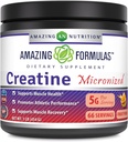 פורמולה מדהימה Micronized Creatine Monohydrate אבקה תוסף | 5000 מ"ג Per Serve | אידיאלי Pre & Post Workout תוסף | Made in USA (1 LB, פירות פונץ')