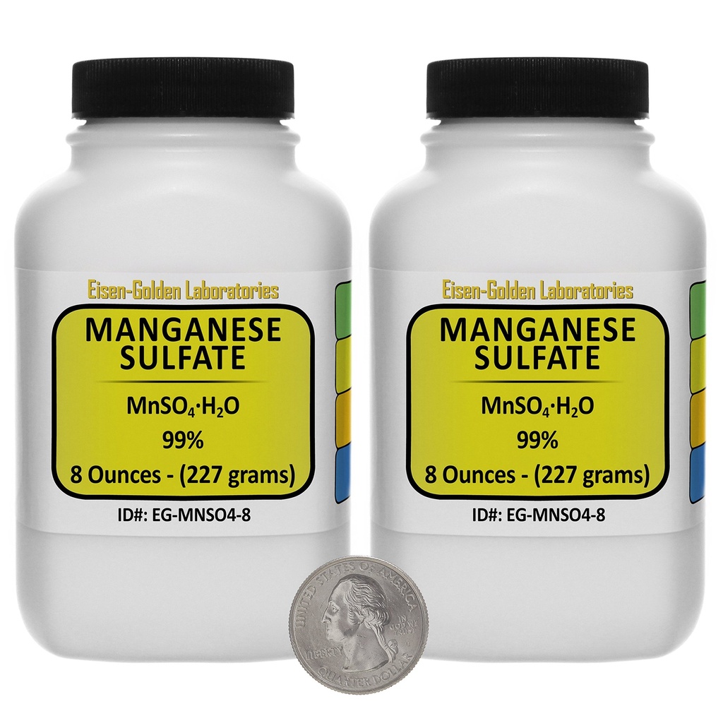 Manganese Sulfate (MnSO4(H2O) 99% אבקת AR דרגה 1 Lb בשני בקבוקי חלל-Saver