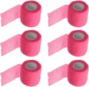 2 Inches X 5 Yards Self Adherent Cohesive Wrap Bandages Adhesive Wounds Strong Odyssey First Aid Tape for Sport Wrist Ankle 6 Count