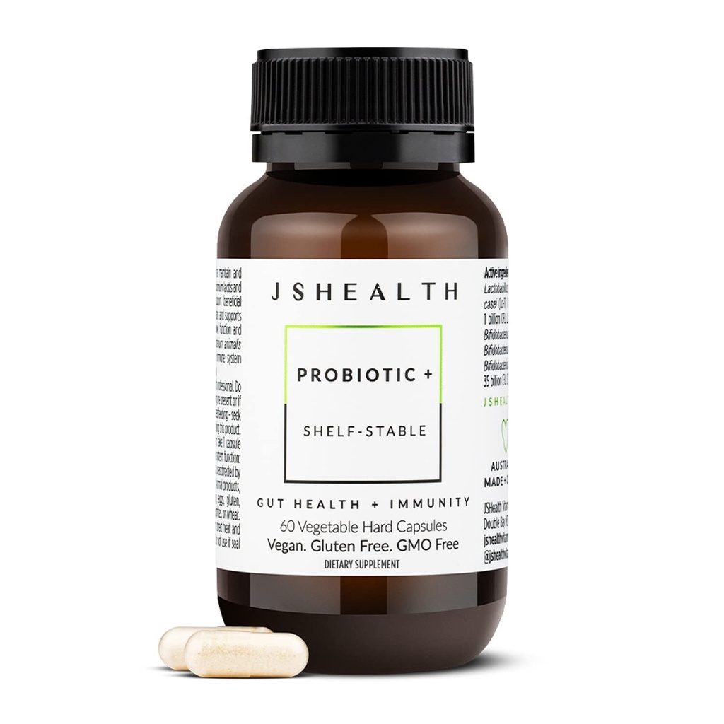 ויטמין JSHealth Gut Health and Immunity Formula | Probiotics for Women and Men | Shelf Stable Probiotic תוסף for Digestive Health and Immune Support