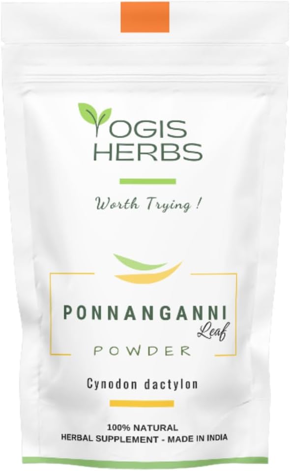 YOGIS HerBS Ponnanganni Leaf (Sessile joyweed) - תוספי בריאות Holistic לעיניים, Skin, Bone, ו- Immune, Natural Detox Aid -100 GMS (3.5 oz)