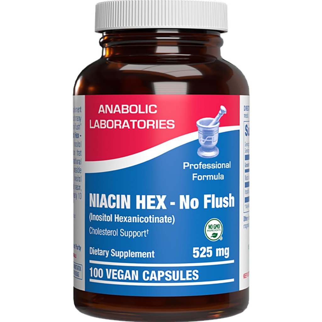 ויטמין B3 Niacin Flush חינם - פורמולה קלינית Flush חינם Niacin תוספת של Inositol Hexanicotinate for Heart Skin & Nerve תמיכה - טבעוני non-GMO מיוצר בארה"ב - 100 משרתות