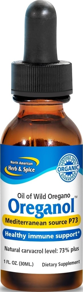 צפון RICAN HERB & SPICE Oreganol - 1 fl. oz. - שמן Oregano אורגני, אורגני Oregano - Mediterranean Source P73 - Non-GMO - 432 משרתים