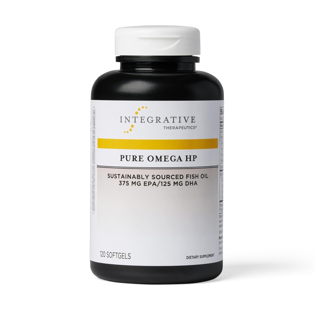 Integrative Therapeutics Pure אומגה HP - תוספת שמן דגים לתמיכה תזונתית - תמיכה בריאות הלב * - No Fishy Burps - Sustainably Sourced - Gluten & Milk-Free - 120 Softgels (120 משרתים)