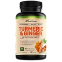 הבסיס של הטבע Turmeric וג'ינג'ר - עם Curcumin, Apple Cider Vinegar & BioPerine Black Pepper Extract - 95% Curcuminoids - 60 קפסולות