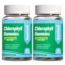 2 Pack Chlorophyll Gummies for Body Odor Deodorant * סוכר חינם צ'אול עבור Immune תמיכה נשים טבעוניות non-GMO, 120 הרוזן