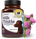 K9 בחר חלב מחט לכלבים, 100 מ"ג - 60 קפסולות ירקות - Canine Liver Health Milk Thistle תוספת - חלב Herbal