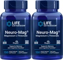 Life Extension Neuro-Mag 150 Vegetarian קפסולות (Pack of 2), מגנזיום L-Threonate, Magtein תוסף