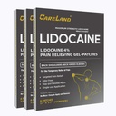 Careland Lidocaine Gel Patch, 18 ספירת כאבי כוח מקסימליים עבור כאבי שרירים להקלת צוואר בברך הצוואר Back ו Shoulders Unscented Numbing Patch עבור soothing Nerves, מפרקים