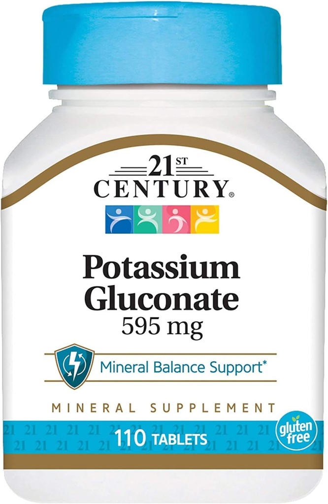 המאה ה-21, Potassium Gluconate, 595 מ"ג, 110 טבליות