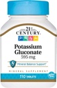 המאה ה-21, Potassium Gluconate, 595 מ"ג, 110 טבליות