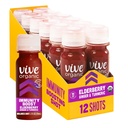 Vive Organic Immune Support Elderberry Shot, Cold-Pressed Turmeric & הג'ינג'ר, Gluten Free, Vegan, Immunity Boost Elderberry, 2 Fl Oz (Pack of 12)