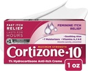 קורטיזון 10 מקסימום כוח Feminine Itch Cream, 1% Hydrocortisone, 1 oz.