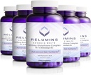 Relumins 1650 מ"ג L-Glutathione Complex with Hyaluronic Acid, Alpha Lipoic Acid, Rose HIPS, ויטמין E & Riboflavin, תמיכה אנטי-חמצן, הידרציה עור ובטיחות, מיוצר בארה"ב - 90 קפסולות x 5 בקבוקים