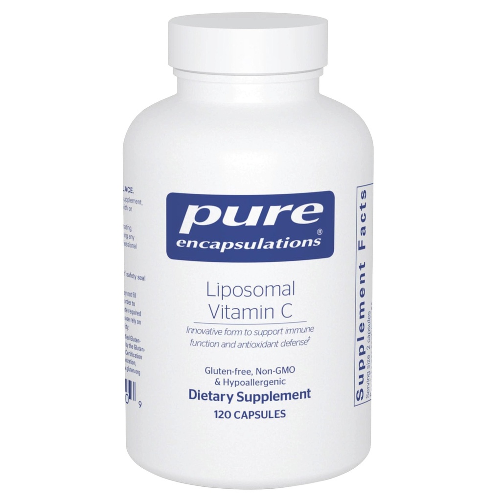Pure Encapsulations Liposomal ויטמין C - Immune Support Supplement *- Antioxidant Nourishment - ויטמין יומי - non-GMO & Gluten חינם - 120 קפסולות