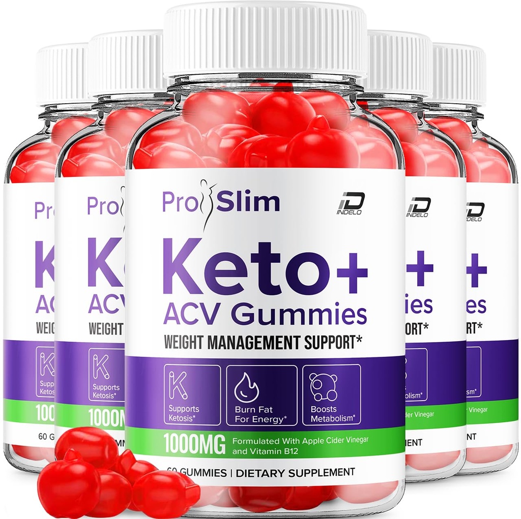 ProSlim Keto ACV Gummies מתקדם פורמולה - Pro Slim Keto Keto חניכיים מהר לפעול תוספת כוח פורמולה, ProSlim Keto + ACV חניכיים ביקורות, B12 (5 Pack - 300 חניכיים)