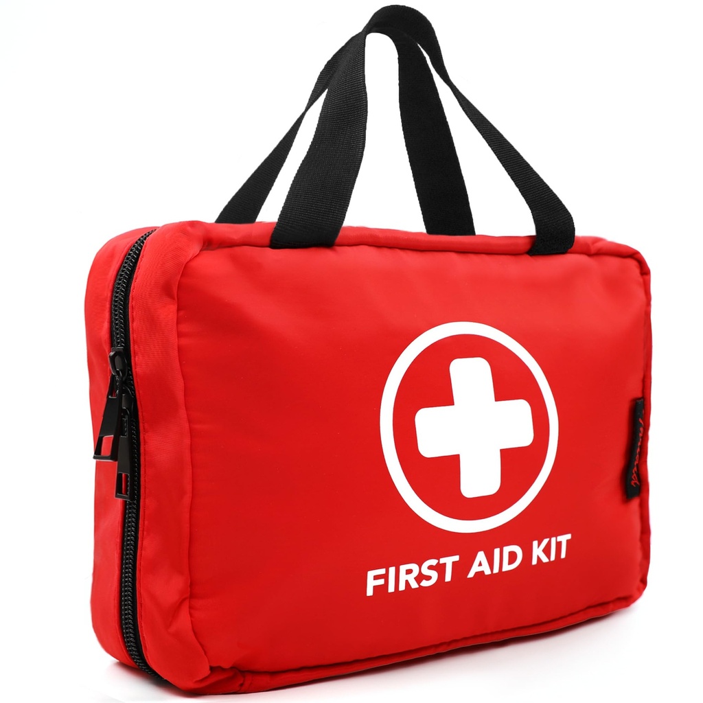 330 Piece First Aid Kit, Premium Water Defטראומה Medical Kits for Any Emergencies, אידיאלי עבור Home, Office, Car, Travel, Outside, Camping, Hiking, Boating (Red)