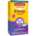 Nature Made Wellblends Sleep Longer, Melatonin 10 מ"ג, L האננין 100 מ"ג, ו GABA 100 מ"ג, תוספת שינה, 35 טבליות Tri-Layer