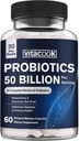 Probiotics 50 מיליארד, 23 סטרינס עם אורגני Prebiotics, Digestive & Immune Support, Freeze-Dried, Delayed-Release, Better Than a Dozen Yogurts, 60 טבעוני Caps