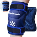KingPavonini XXL הברך חבילת Wrap סביב כל הברך לאחר ניתוח, גדול Reusable Gel Ice Pack עבור פציעות, כאב הקלה, Swelling, ספורט פציעות, 1 Pack (כחול)