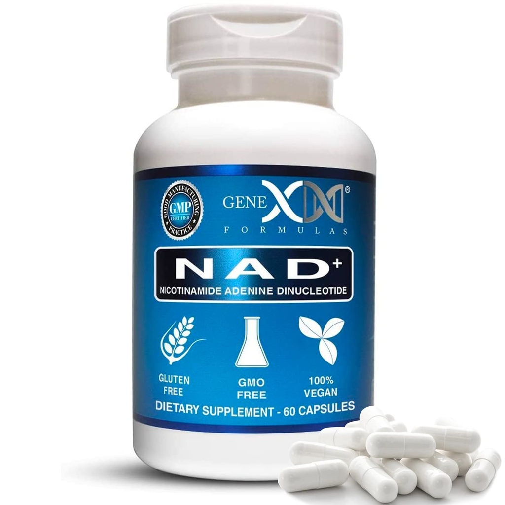 Genex Formulas NAD+ 250 מ"ג משרת 60 קפסולות Nicotinamide Adenine Dinucleotide (Actual NAD+ Not a Precursor)(1)