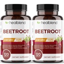 Acblend Organic Nitric Oxide Beet Root כמוסות 1300 מ"ג - תמיכה במערכת החיסון, Nitric Oxide Booster - 120 Count (2 Pack)