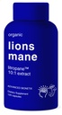 אריות אורגניות Mane תוספי 120 קפסולות. המוח תומך Nootropic Immune System תומך תוסף Mushroom. 10X חלץ דומה ל-18,000 מ"ג, מכיל פטנט Pending LitropaneTM