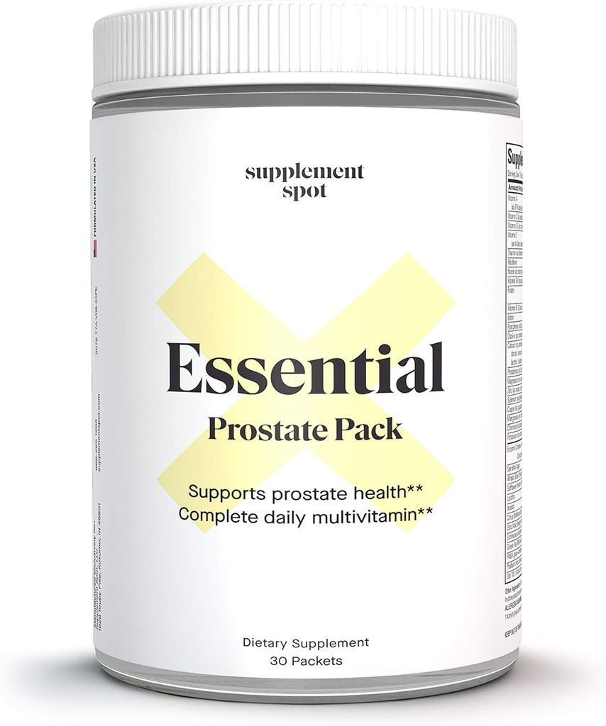 Essential Prostate Health Pack - Daily Multivitamin תוסף עבור גברים w/Saw Palmetto, ויטמינים, מינרלים - Daily Multivitamin for Men כדי לתמוך Prostate & Total Health - 30 Packets