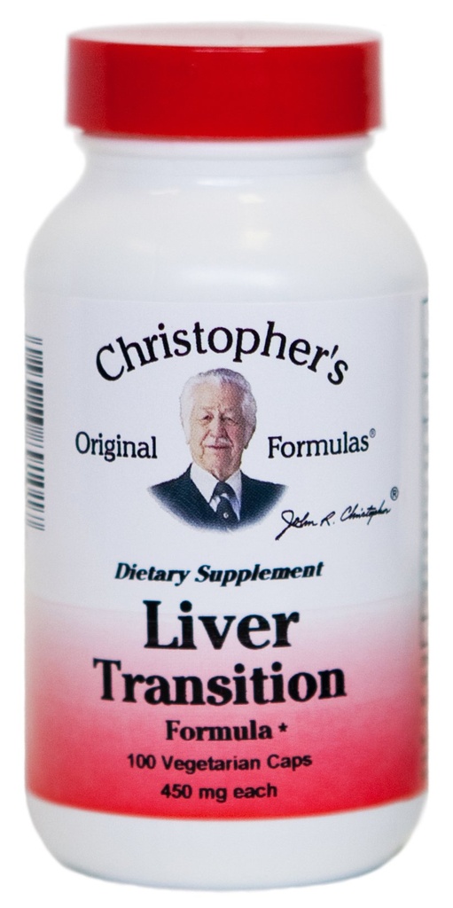 הפורמולה המקורית של כריסטופר Liver Transition Formula - Gentle Herbal Liver Cleanse, 450 מ"ג, 100 קפסולות צמחוניות