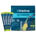 DripDrop hydrotion Packets - Lemon Lime - Single Serve Electrolytes אבקת משקה Mix - non-GMO, Gluten Free, טבעוני - 32 Sticks