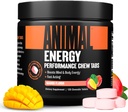 Animal Energy Chews, Fast Acting Energy with Caffeine, Nootropics ו- Sea Salt for Focus and Pre Workout - Convenient and Delicious Chews Format - מנגו