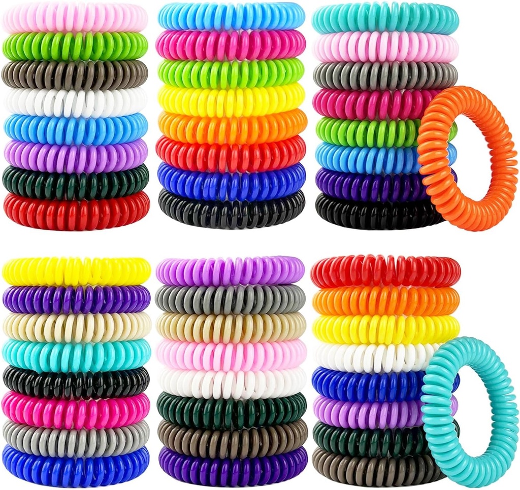Mosquito Repellent Bracelets 50 Pack, אישית Wrapped Mosquito Repellent Bands עם 60 Pcs Mosquito Repellent מדבקות, DeET-Free Mosquito Wristbands Patches עבור מבוגרים וילדים אני בפנים בחוץ