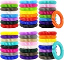 Mosquito Repellent Bracelets 50 Pack, אישית Wrapped Mosquito Repellent Bands עם 60 Pcs Mosquito Repellent מדבקות, DeET-Free Mosquito Wristbands Patches עבור מבוגרים וילדים אני בפנים בחוץ