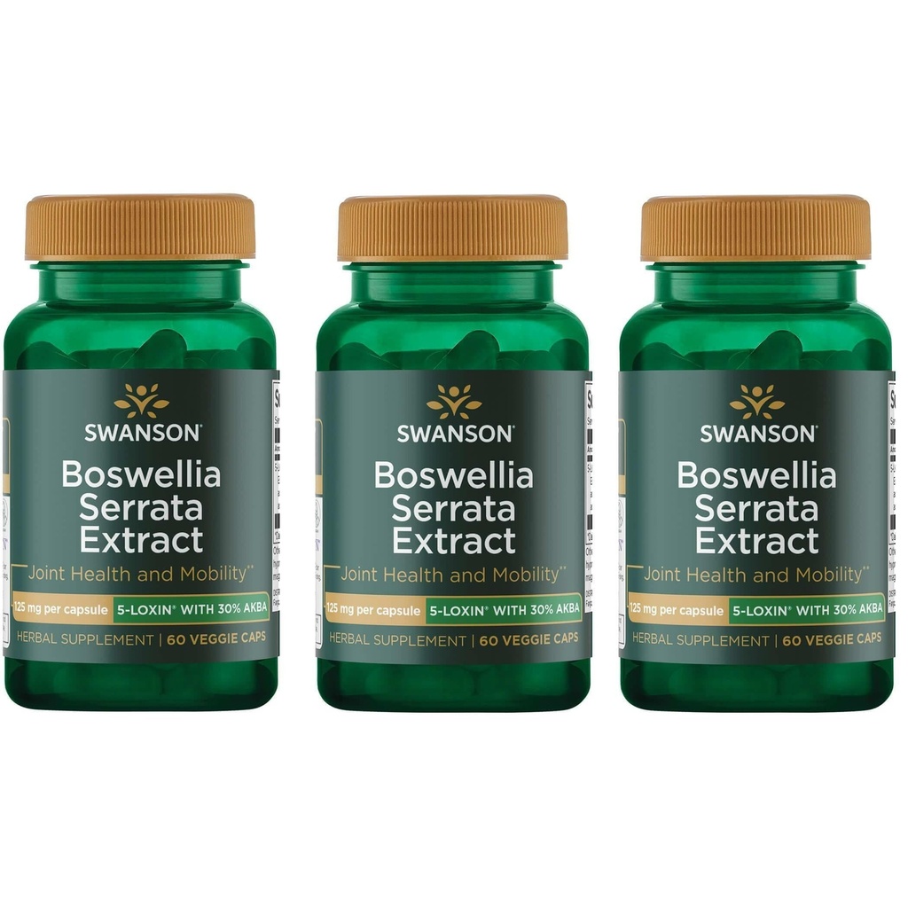 Swanson Boswellia Serrata לחלץ 125 מ"ג 60 Veg Caps (3 Pack)