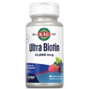KAL Ultra Biotin 10000mcg ActivMelt, תוספת צמיחה שיער, ויטמין B7 גבוה לשיער בריא, עור, ריחות ותמיכה אנרגיה, Vegetarian, Natural המעורב ברי פלפור, 60  משרת, 60 מיקרו טבליות