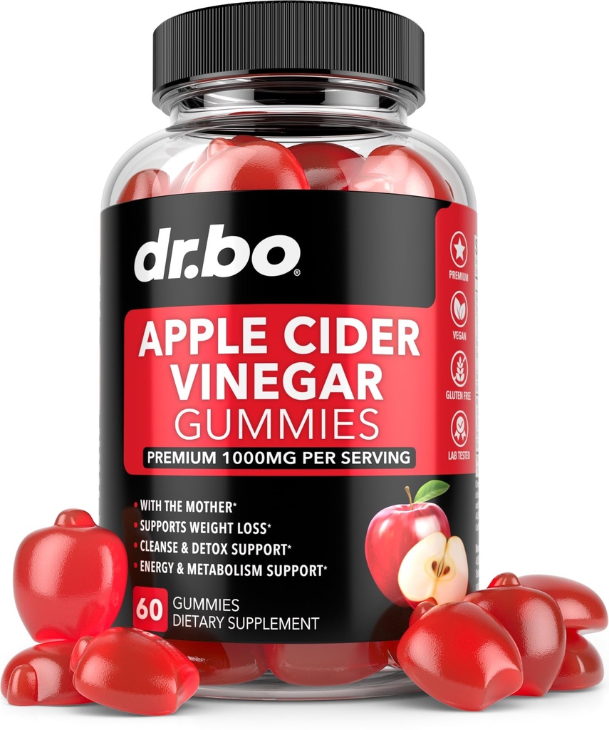 ACV Apple Cider Vinegarmies - תמיכה טבעית לירידה במשקל מתקדם, Detox, ניקוי, Digestion Plus Gut Health - ACV Gummies תוסף עם 1000MG Apple Cider Vinegarmy עם האמא