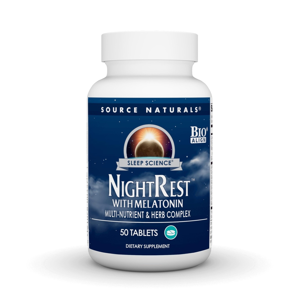 מקור Naturals Sleep Science NightRest עם Melatonin, Multi-Nutrient & Herb Complex