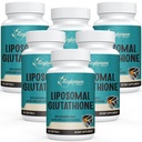 2400 MG Liposomal Glutathione Softgels, Max Absorption, Active Form L-Glutathione מופחת (GSH), עם Hyaluronic Acid, Resveratrol, Master Antioxidants for Detox, Brain, Immune System, 360 Softgels
