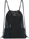 WANDF צייר את תרמיל ספורט Sackpack עם Mesh Pockets Water Resistant String Bag עבור נשים גברים (שחור)