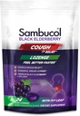 Sambucol Black Elderberry Cough הקלה Lozenges - Cough Drops for Adults, Sambucus Elderberry Lozenges, עם Ivy, Cough & Mucus הקלה, Immune Support, Bri Eucalyptus - 24 Count, 3 Pack