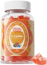 L-Lysine Gummies 1000 מ"ג - L-Lysine תוספי מזון לילדים ומבוגרים - Lip and Cold Sore * תמיכה לנשים - Chewable Lysine Gummies עם ויטמין B12 - טבעוני, Non GMO, Gluten-Free, 60 Counts